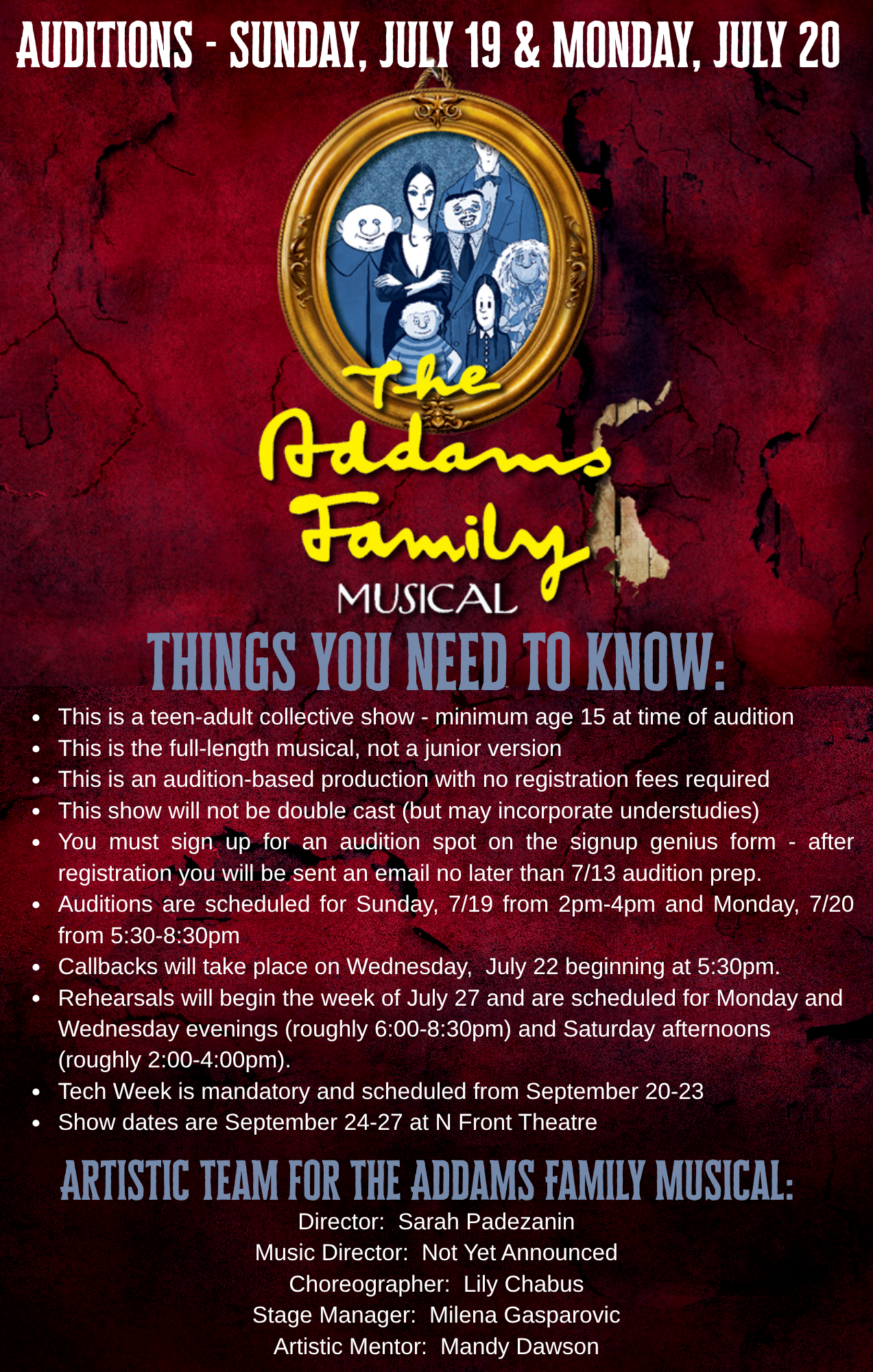 Addams Family Auditions Things to Know